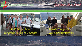 www.kelownaboattours.com offering boat tours in and around Kelowna on Lake Okanagan.