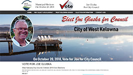 Joe Gluska, Candidate for West Kelowna City Council, October 2018 municipal election